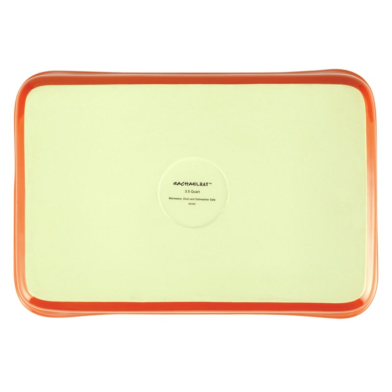 Rachael Ray Stoneware 2-Quart Square Baker, Orange - Image 5